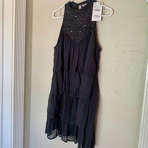 Zara flowy Medium dress with beading NWT